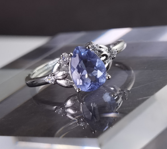 特価❣「タンザナイト紫」天然トパーズ　リング 1枚目の画像