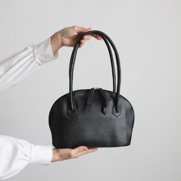 新作　上質シュリンク　PUレザー　トートバッグ　ハンド　鞄　肩掛け　ブラック　フォーマル　卒業式　卒園式　P94B 9枚目の画像