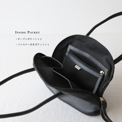 新作　上質シュリンク　PUレザー　トートバッグ　ハンド　鞄　肩掛け　ブラック　フォーマル　卒業式　卒園式　P94B 3枚目の画像