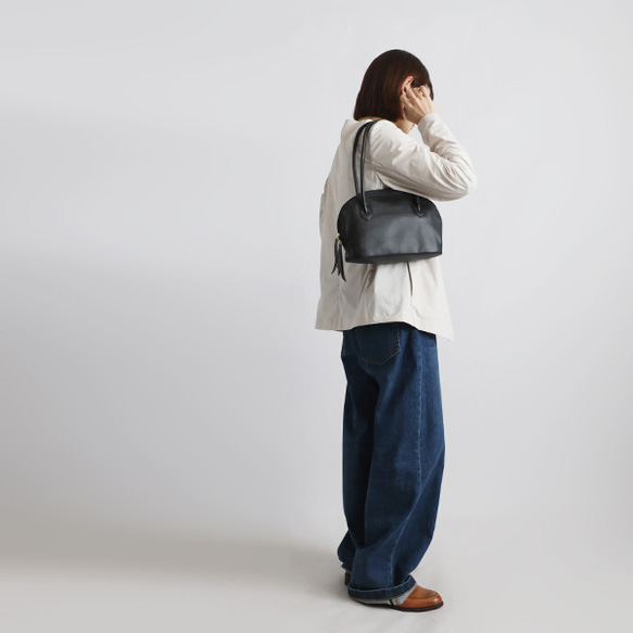 新作　上質シュリンク　PUレザー　トートバッグ　ハンド　鞄　肩掛け　ブラック　フォーマル　卒業式　卒園式　P94B 12枚目の画像