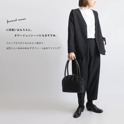 新作　上質シュリンク　PUレザー　トートバッグ　ハンド　鞄　肩掛け　ブラック　フォーマル　卒業式　卒園式　P94B 11枚目の画像