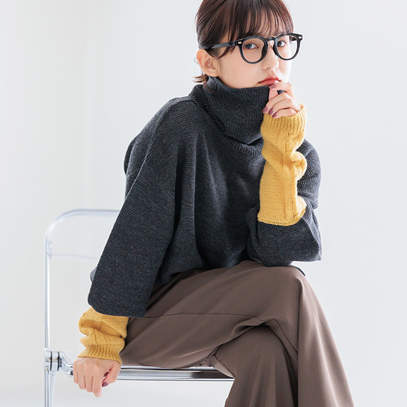 AW新作】首から手のひらまでポカポカ♪お洒落さん見えする大人のニット