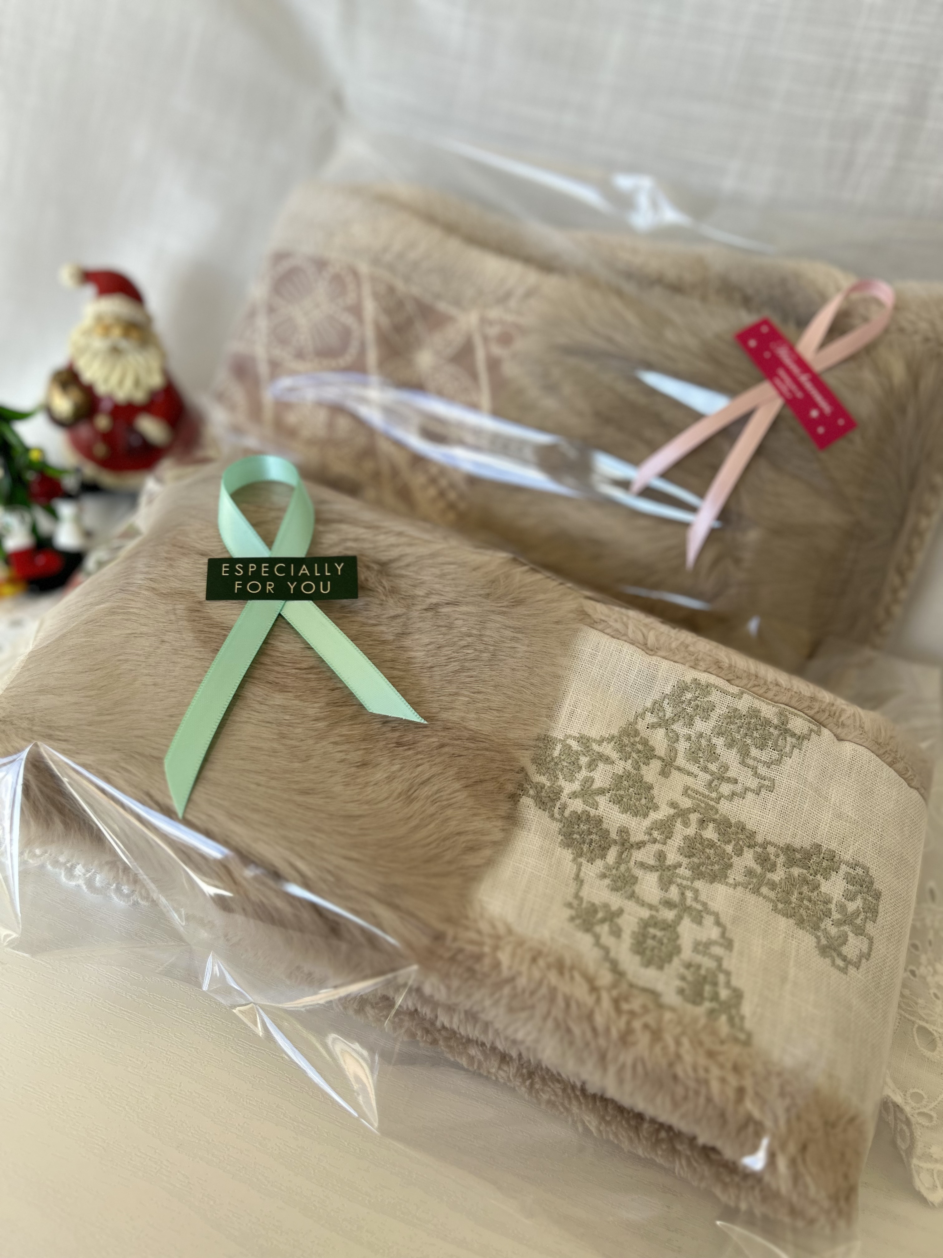 ⭐️ファーリングのプチマフラー⭐️若草色⭐ミナペルホネンファブリック⭐️受注製作