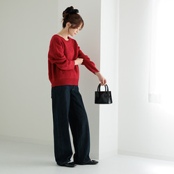 【AW新作】年齢を重ねた今こそ着てみて！ハート柄ニット シンプル クルーネック 長袖 25565 12枚目の画像