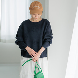 【AW新作】年齢を重ねた今こそ着てみて！ハート柄ニット シンプル クルーネック 長袖 25565 17枚目の画像