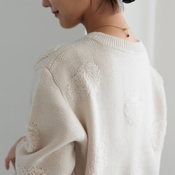 【AW新作】年齢を重ねた今こそ着てみて！ハート柄ニット シンプル クルーネック 長袖 25565 10枚目の画像