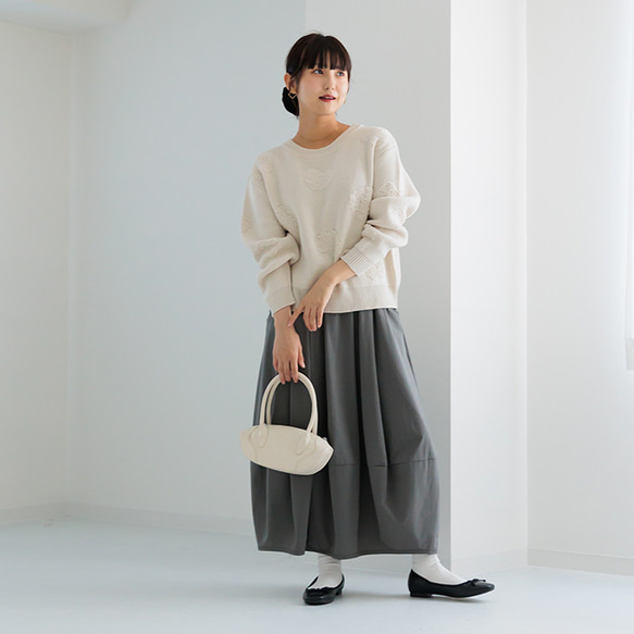 【AW新作】年齢を重ねた今こそ着てみて！ハート柄ニット シンプル クルーネック 長袖 25565 6枚目の画像