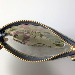 XXS-3　リバティ　ラミ　クリアポーチ　カードサイズ 　スモールスザンナ　♡大小さまざまなひまわり 6枚目の画像