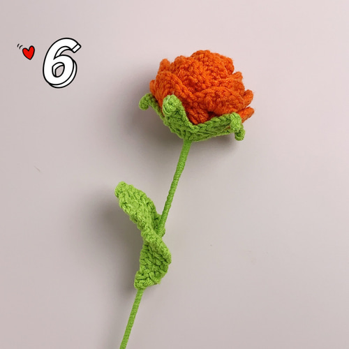 バラ】毛糸 かぎあみ かぎ針編み あみぐるみ 枯れない花 編み物 花束