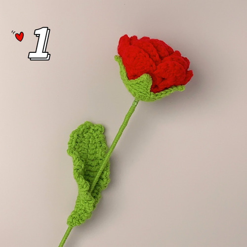 バラ】毛糸 かぎあみ かぎ針編み あみぐるみ 枯れない花 編み物 花束