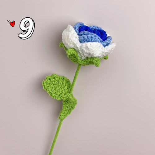 バラ】毛糸 かぎあみ かぎ針編み あみぐるみ 枯れない花 編み物 花束