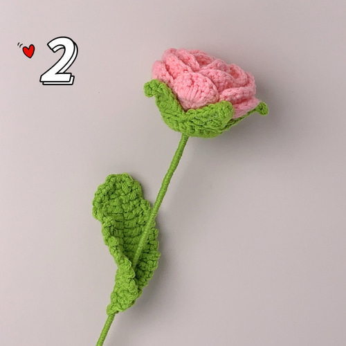 バラ】毛糸 かぎあみ かぎ針編み あみぐるみ 枯れない花 編み物 花束