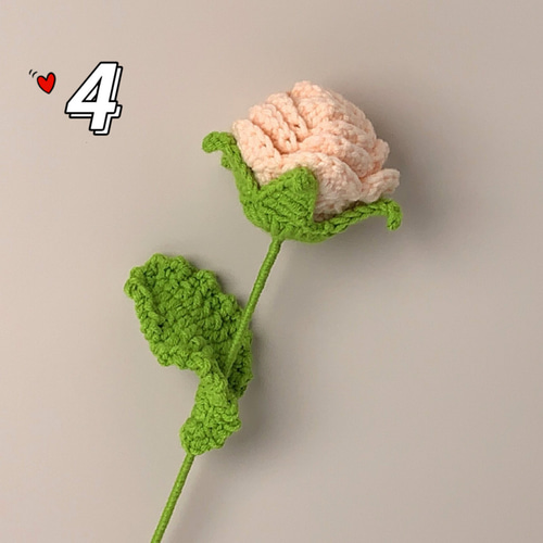 バラ】毛糸 かぎあみ かぎ針編み あみぐるみ 枯れない花 編み物 花束