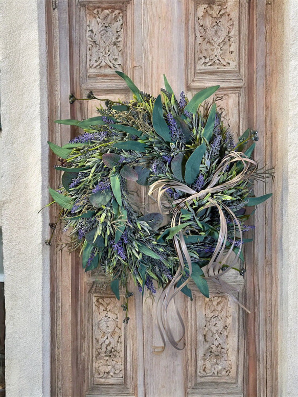 光触媒　人工観葉植物　ウォールグリーン　フェイクグリーン　ユーカリとラベンダー 8枚目の画像