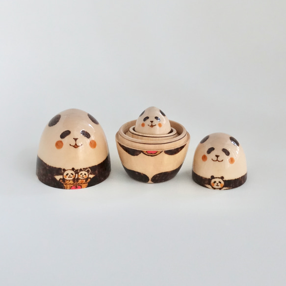 りんごパンダ３人組 4枚目の画像