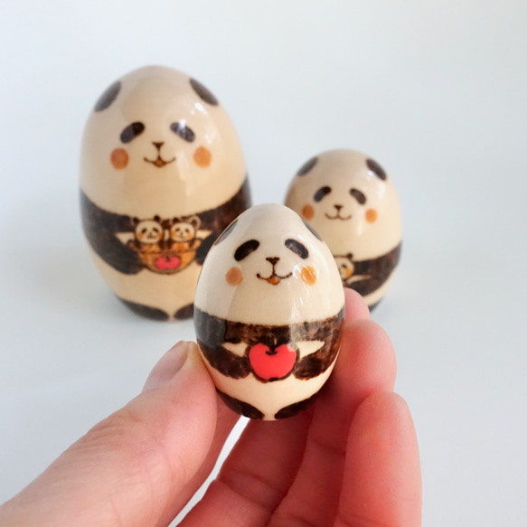 りんごパンダ３人組 5枚目の画像