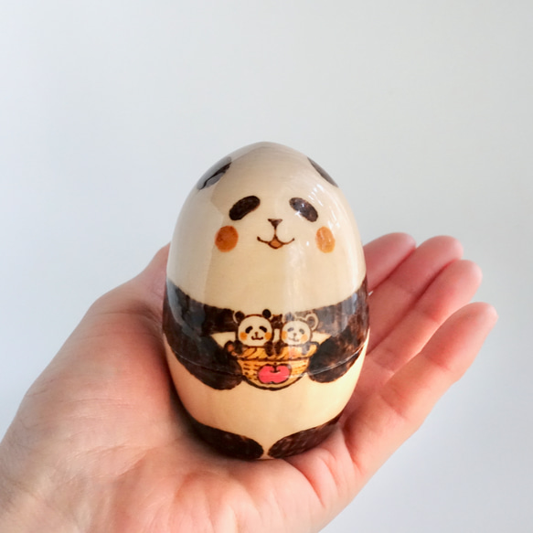 りんごパンダ３人組 2枚目の画像