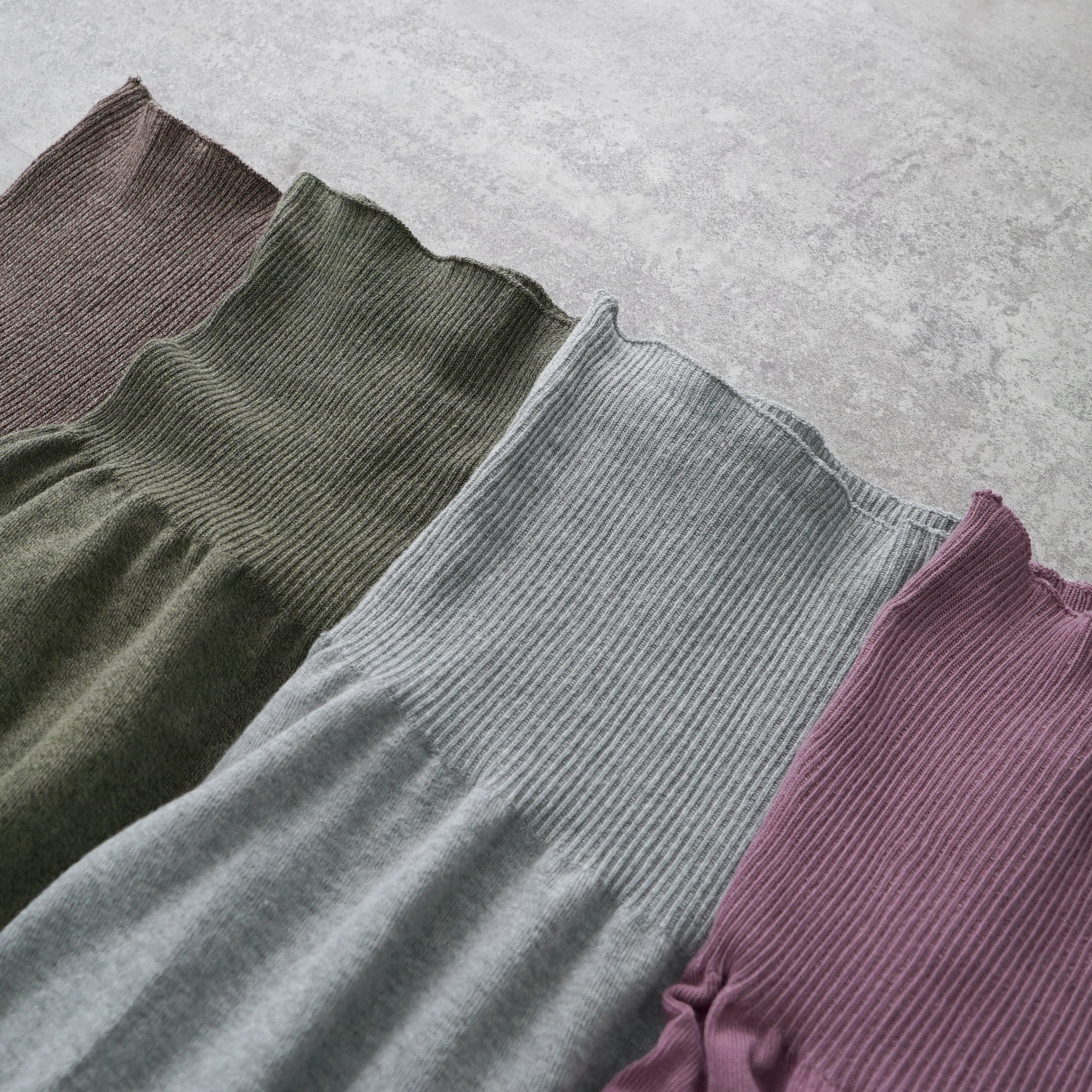 おなかあったかリブ編みレギンス/4カラー/三河産ニット