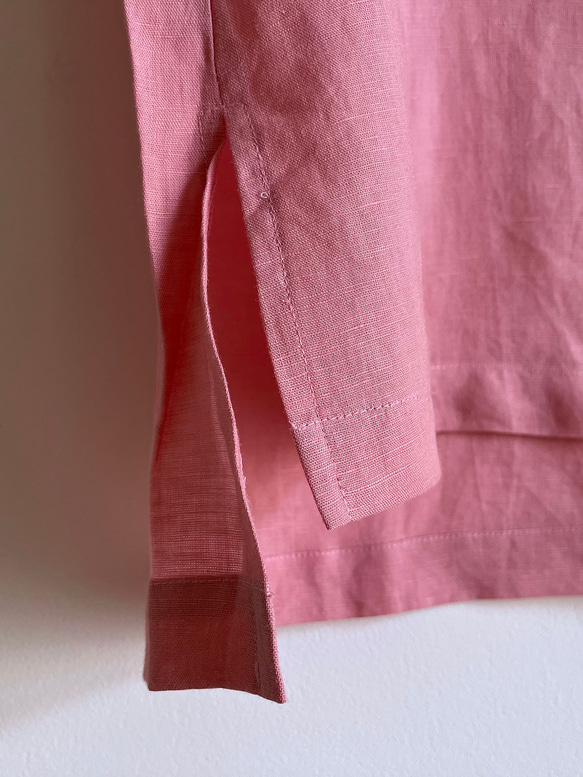 橢領背心 - 粉橘紅 第4張的照片