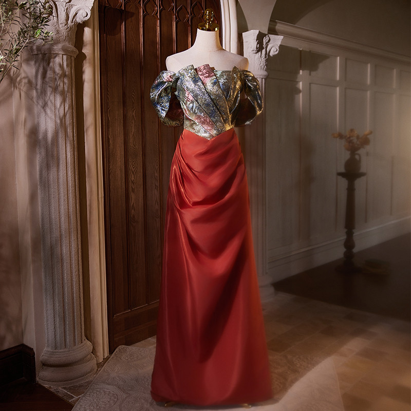 高級感 赤 マーメイドドレス パーティードレス 花嫁 結婚式 演奏会 二次会 前撮り 披露宴 08857
