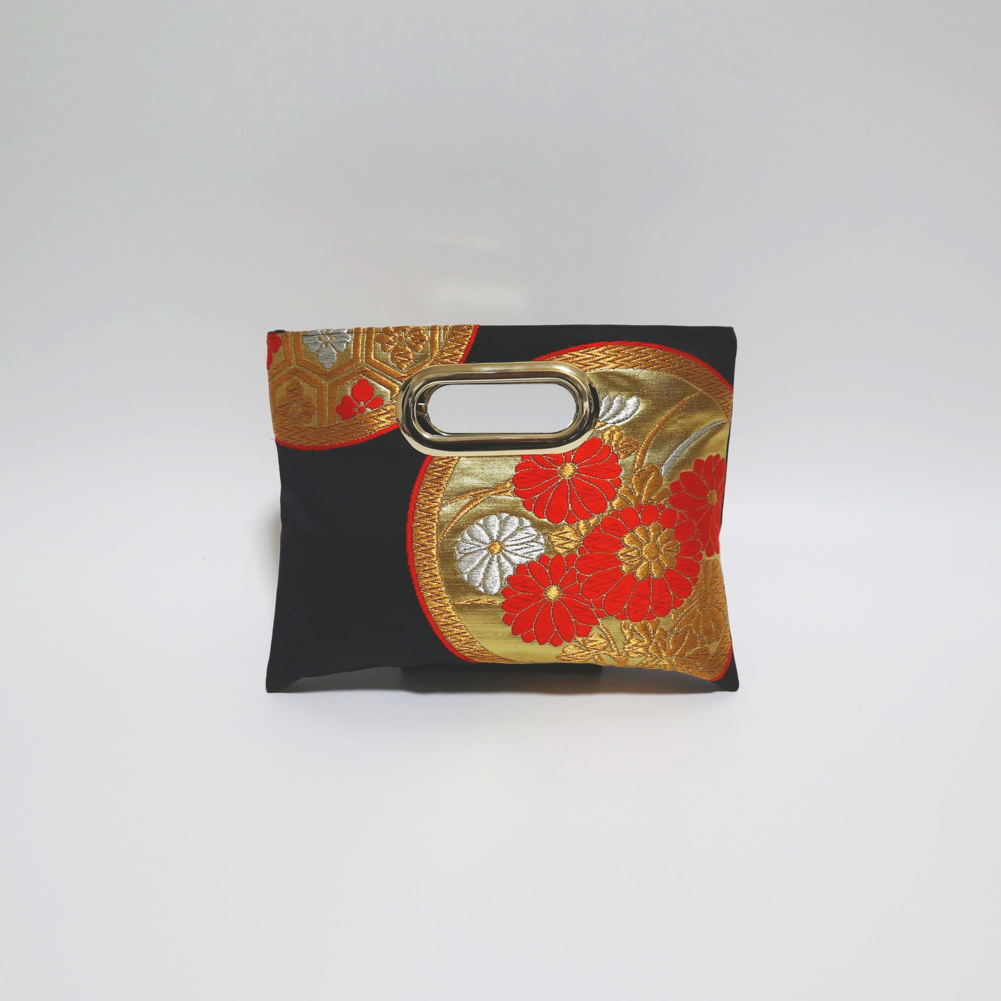■着物帯リメイク■　クラッチバッグ（CB2532-BGF）