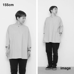 Gender-free tops / charcoal checked pattern 13枚目の画像