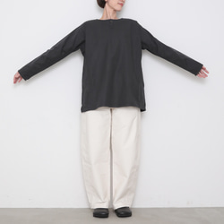 Gender-free tops / charcoal checked pattern 12枚目の画像