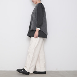 Gender-free tops / charcoal checked pattern 10枚目の画像