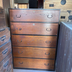 和ダンス ローチェスト アンティーク 無垢 ケヤキ 時代箪笥 リメイク品