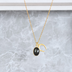 2026午年【数量限定・残4】希少石　グリーンマイカ　カボション　馬蹄チャーム　サージカルステンレスネックレス40cm 5枚目の画像