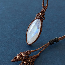 陽炎】ヘソナイトガーネット マクラメ編みネックレス ネックレス