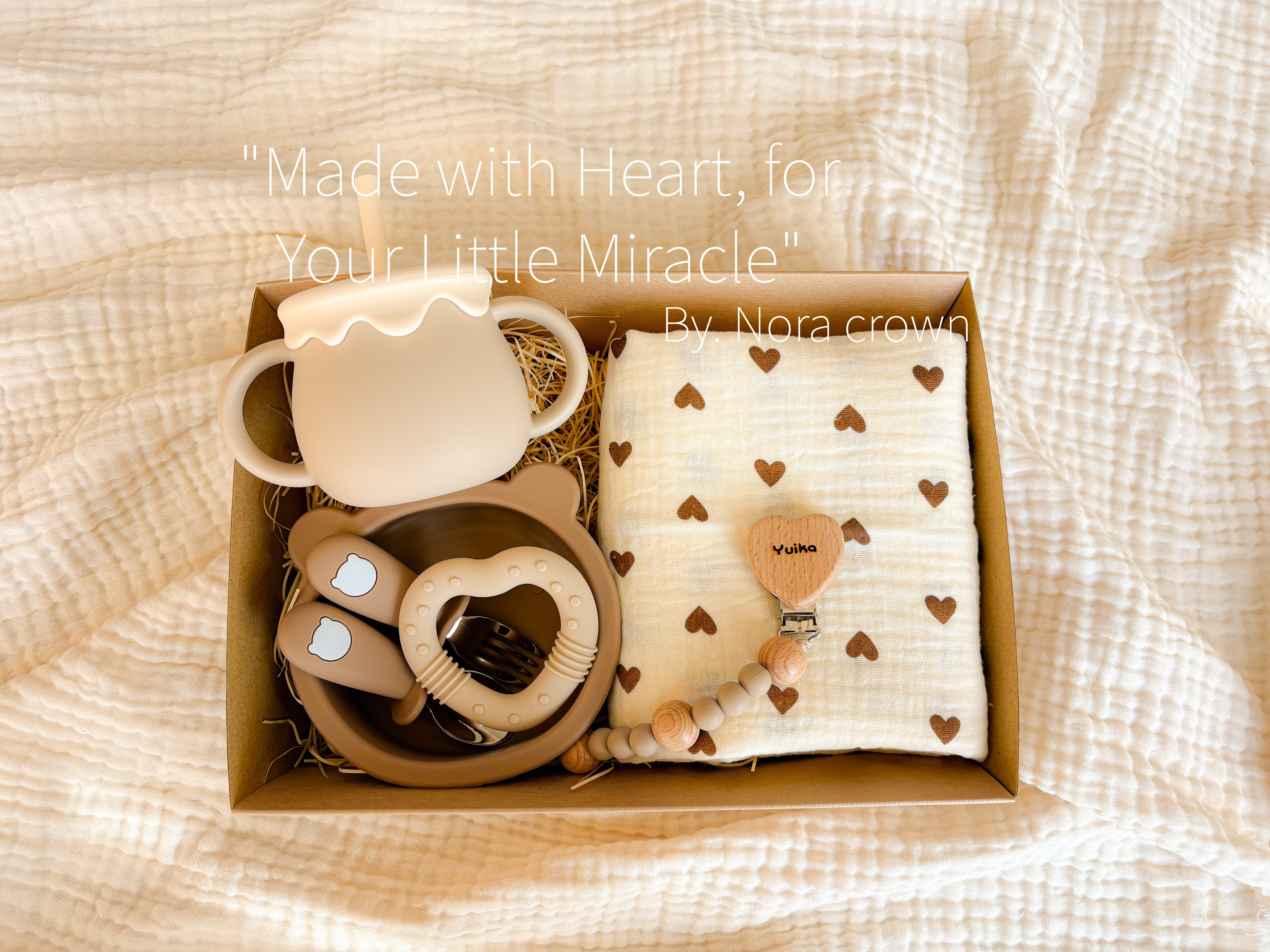 出産祝い　選べるデザインˎˊ˗ ‎くまさん食器・おしゃぶりホルダー・3wayシリコンカップ・ブランケット・歯固め