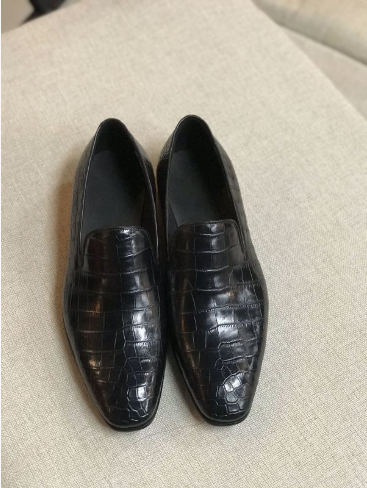 シューズ 靴 ワニ革 カジュアルシューズ ビジネス靴 メンズシューズ スリッポン ローファー モカシン 24~27cm