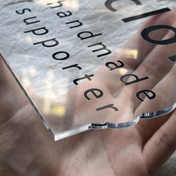 《ライトスタンド付き》ロゴ入り♡アクリルパネル 5枚目の画像