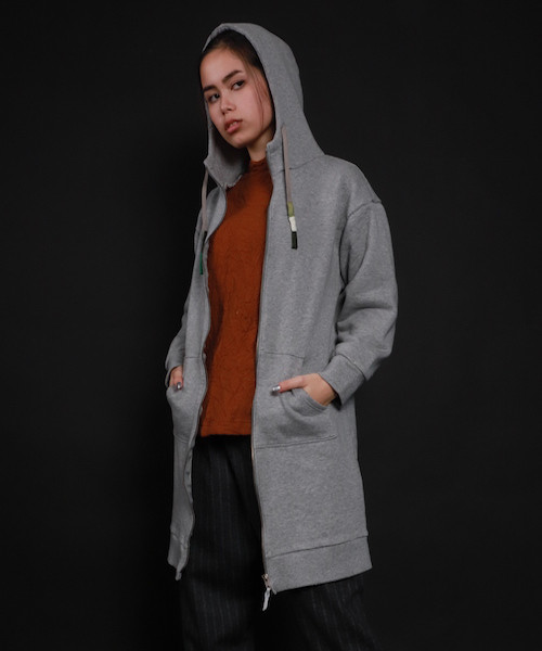 秋冬サンプルセールSALE特価掘り出し物ロングジップアップパーカー　TT035