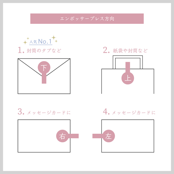 ロゴ入り♡オリジナルエンボッサー 8枚目の画像