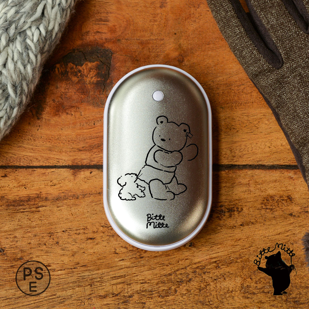 充電式カイロ おしゃれ モバイルバッテリー いぬ iPhone Android トイプー＊名入れ可 くま