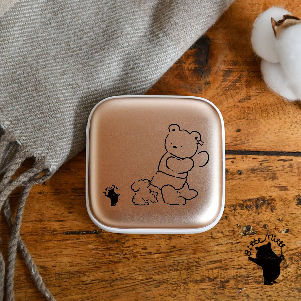 くま カイロ 充電式 モバイルバッテリー いぬ iPhone Android トイプー かわいい