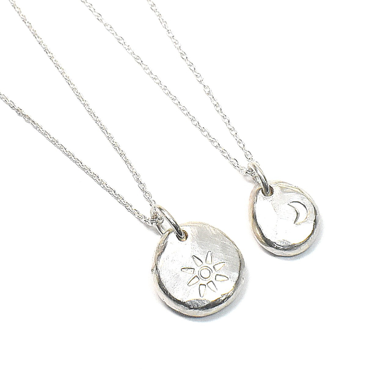 太陽と月 シルバー ペアネックレス PE-167