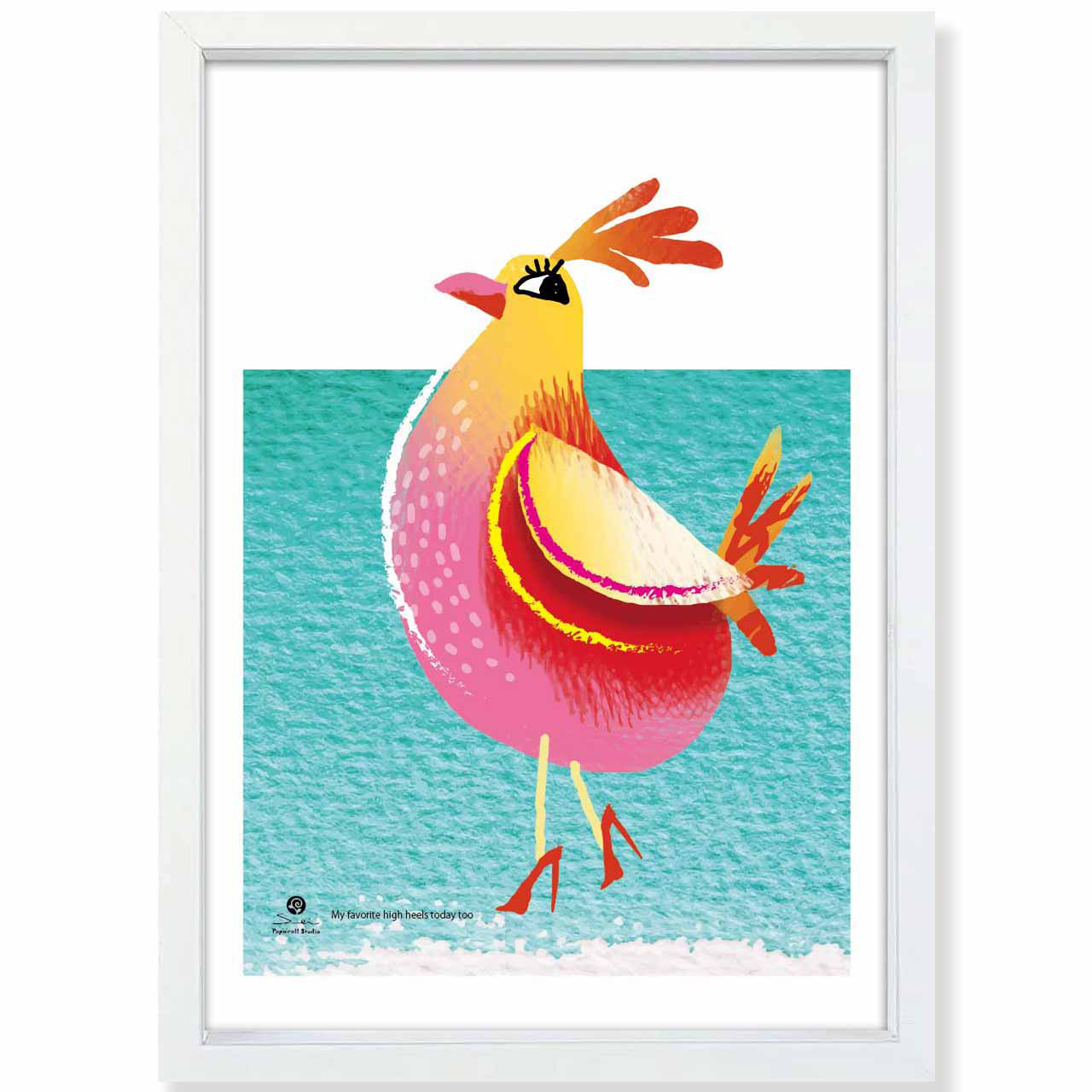 お気に入りのハイヒール　鳥　送料無料　お気に入り9600件突破　ポスター　アートポスター　アート/sei検索　3799