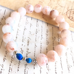 高品質•美品No:1384天然石グリーンラリマーブレスレット早い者勝ち