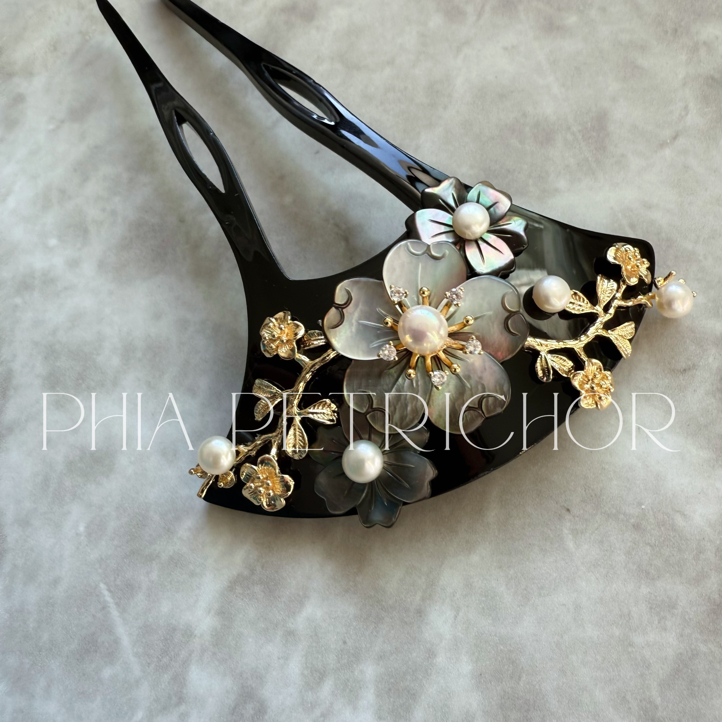 簪 和 K24GP 桜 かんざし バチ型 パール 簪 着物 髪飾り 留袖 着物 成人式 結婚式 卒業式