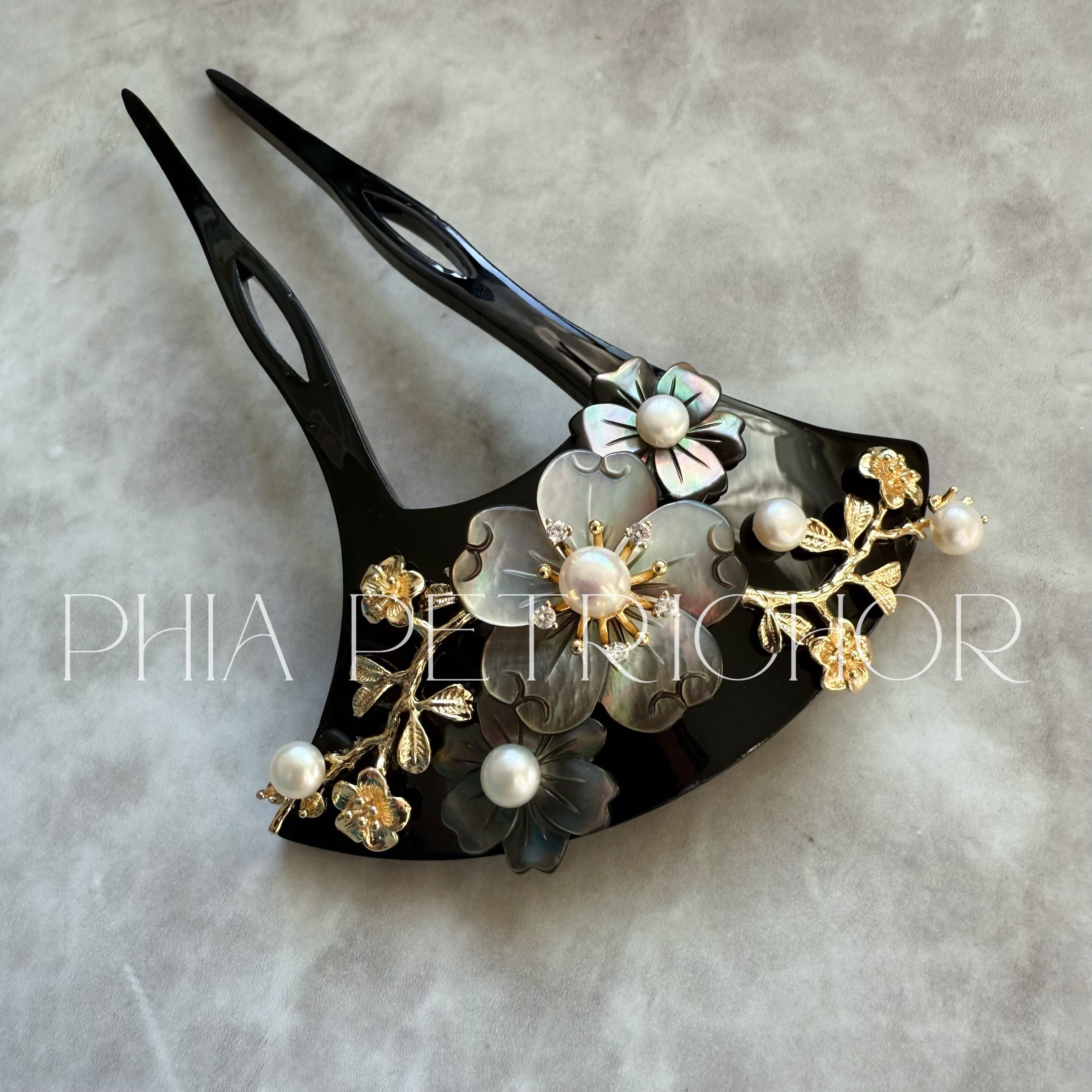 簪 和 K24GP 桜 かんざし バチ型 パール 簪 着物 髪飾り 留袖 着物 成人式 結婚式 卒業式