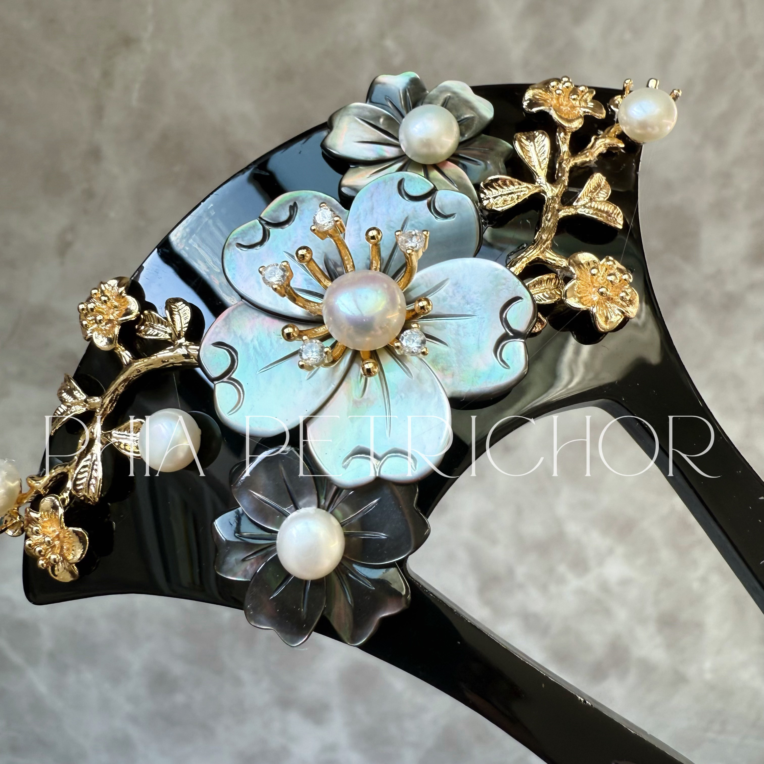 簪 和 K24GP 桜 かんざし バチ型 パール 簪 着物 髪飾り 留袖 着物 成人式 結婚式 卒業式