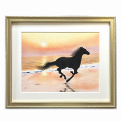 青い鳥⑥（パステル画 原画） 額装込み 絵画 にゃんずら 通販 8413331