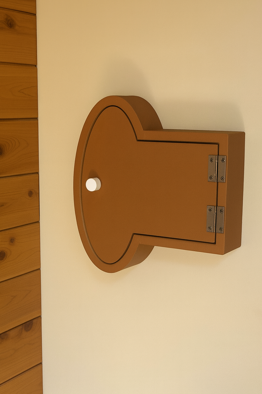 可愛いカタチの壁付棚