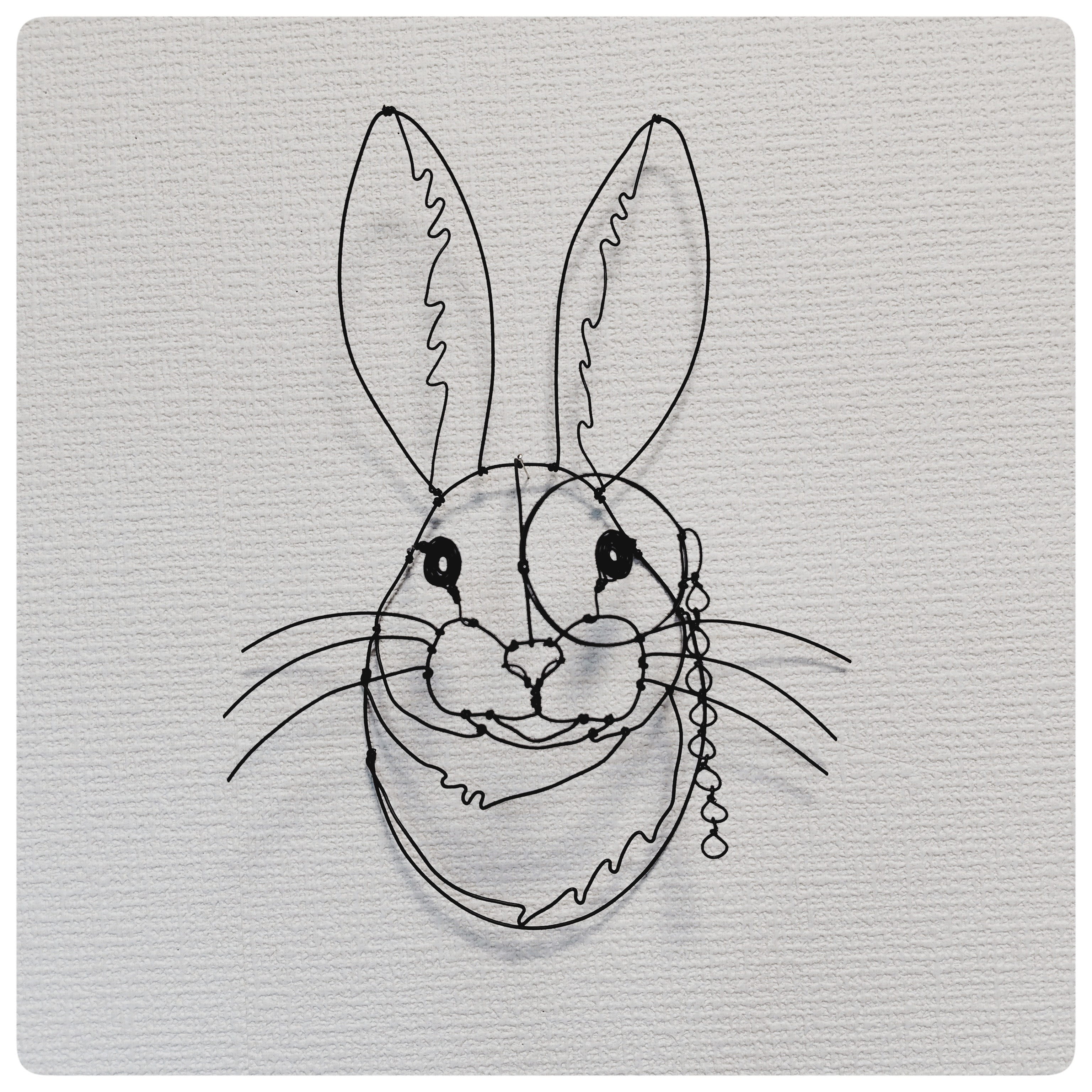 ワイヤーアート　モノクルうさぎさん