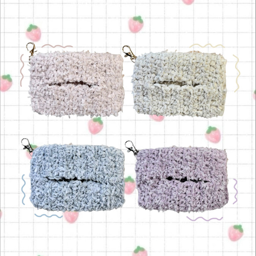 ポケットティッシュケース｜ふわふわ￤ひらひら￤ティッシュケース