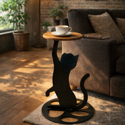 ⭐︎スチール サイドテーブル(欲しい) 猫 シルエット 家具 インテリア