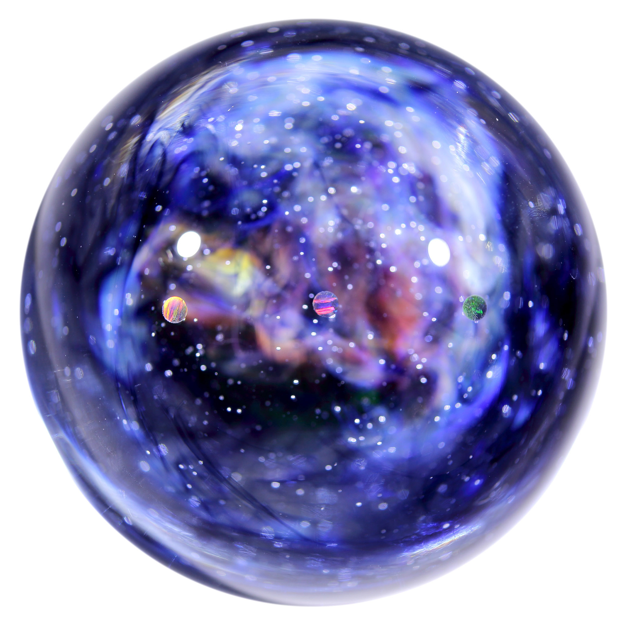 59mm 両面星雲状宇宙ガラスマーブル - オブジェ  no.M263